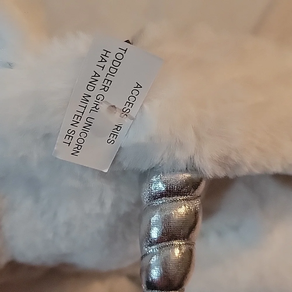 Unicorn Hat Mitten Set Toddler One Size Fits Most New